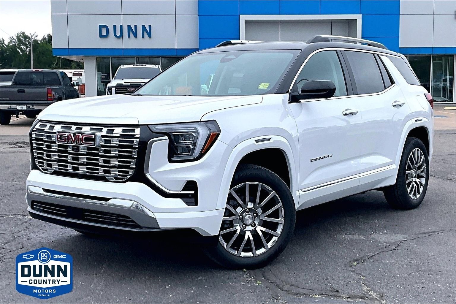 2026 GMC Terrain Denali in Summit White — front three-quarter view
